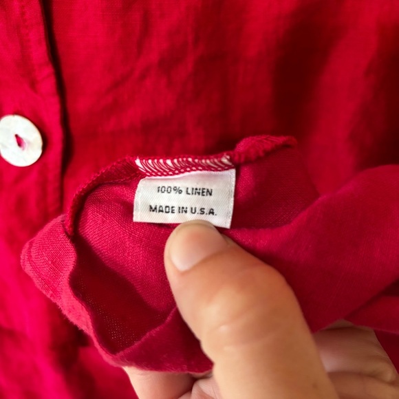 bryn Walker Linen Jacket Peter Pan Collar Bell Sleeve Sz Medium - Picture 9 of 12